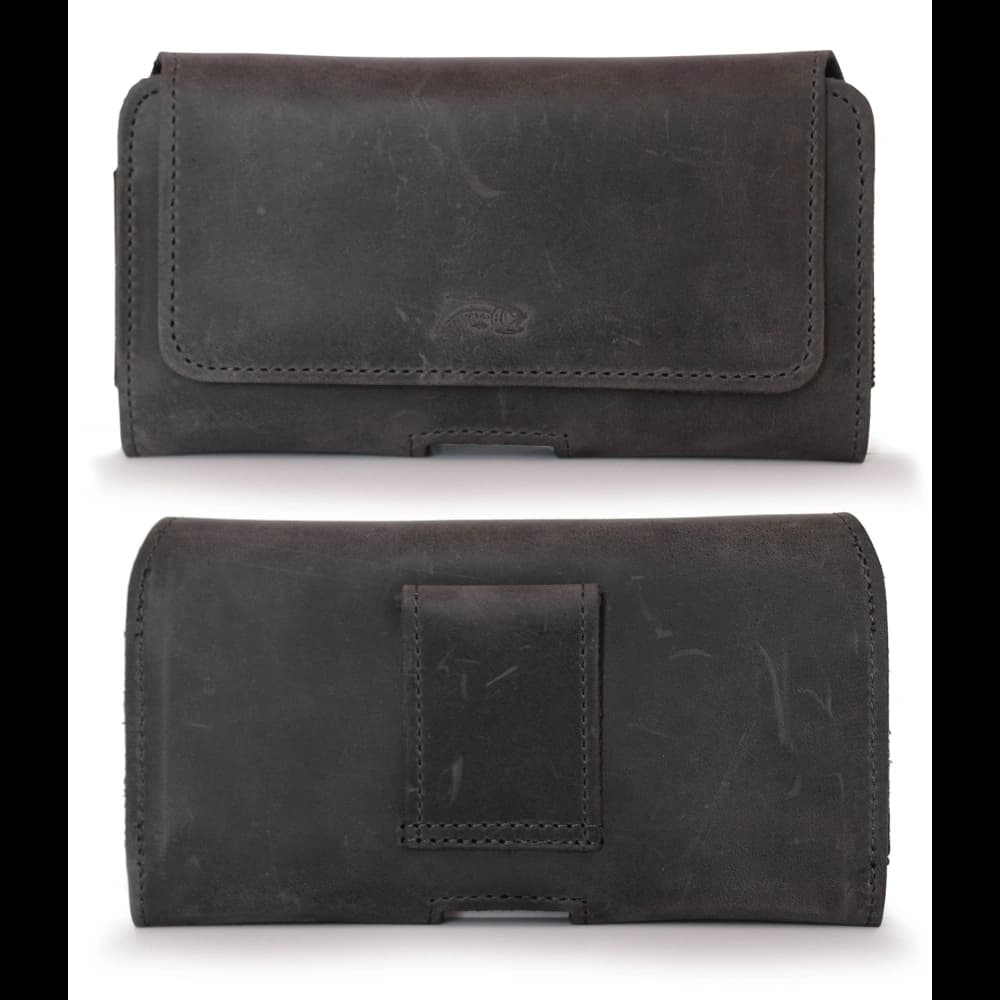 LURESKO FREYA XL Ledergürtelholster, Handyhülle 165x82x10mm (grau vintage) - 12