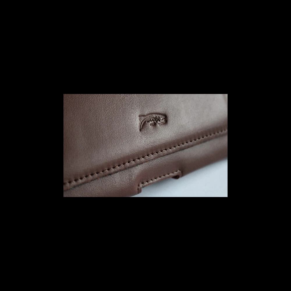 LURESKO FREYA XL leather holster for belt, phone case 165x82x10mm (smooth brown) - 10