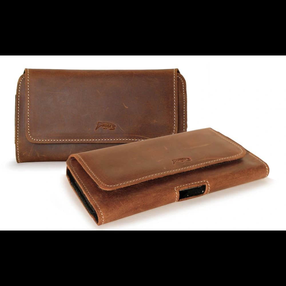 LURESKO FREYA S Lederholster für Gürtel Handyhülle 131x62x12mm - VINTAGE BRAUN - 1