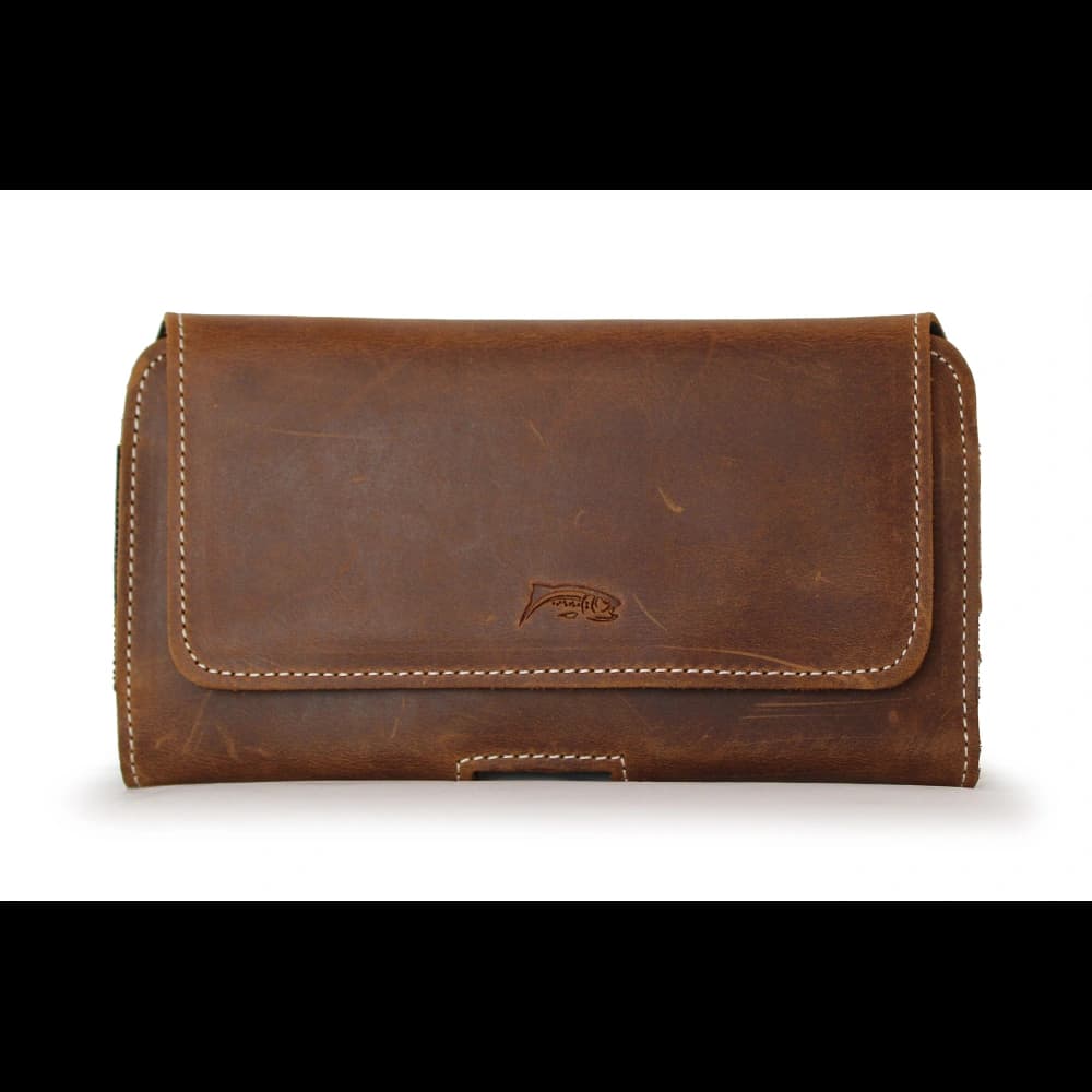 LURESKO FREYA S Lederholster für Gürtel Handyhülle 131x62x12mm - VINTAGE BRAUN - 4