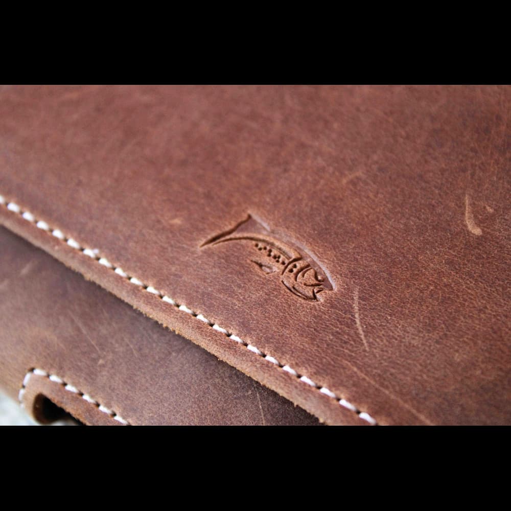 LURESKO FREYA S Lederholster für Gürtel Handyhülle 131x62x12mm - VINTAGE BRAUN - 8