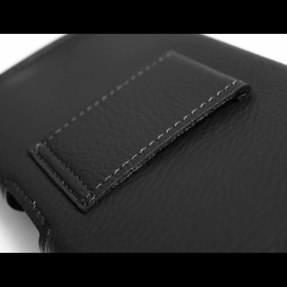 LURESKO HEL XL holster for Eco belt, phone case 165x82x12 (black ribbed with black thread) - 7