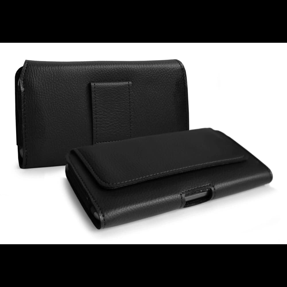 LURESKO HEL 3XL belt holster Eco phone case 175x83x15 (black ribbed with black thread) - 2