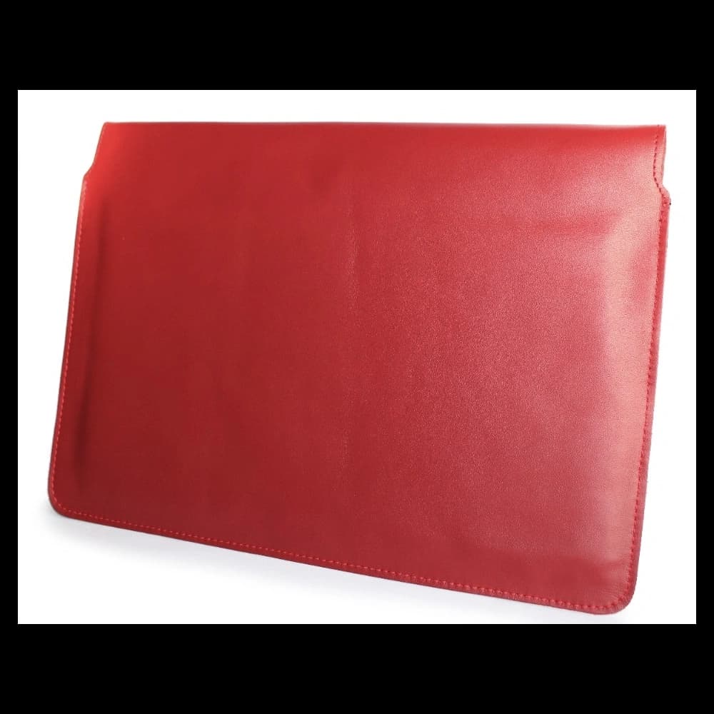 LURESKO CLAYER XL+ leather case for tablet 290 x 212 x 9mm (red smooth with red thread) - 3
