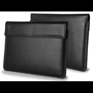 Skórzane etui LURESKO CLAYER XL+ na tablet 290 x 212 x 9mm (czarny gładki  czarna nić)