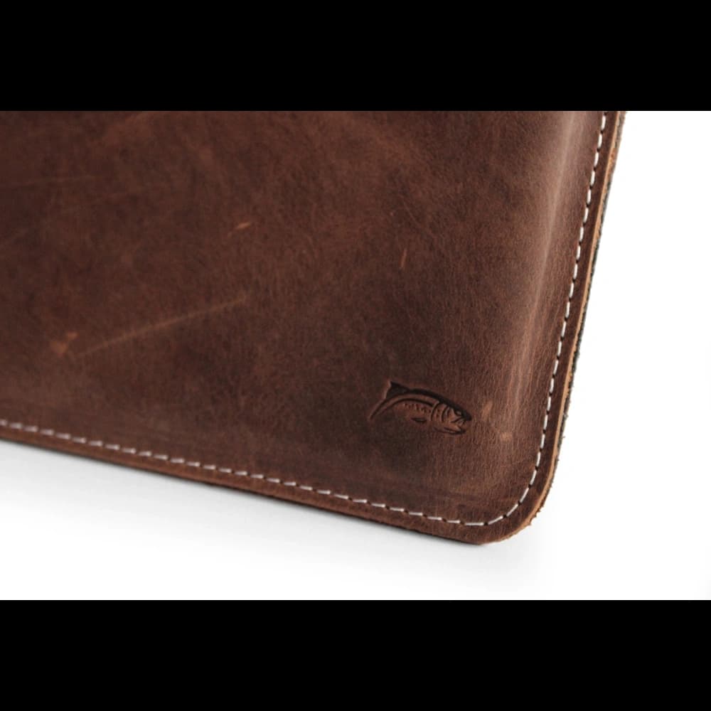 LURESKO CLAYER XL2 GKL leather case for tablet 249 x 181 x 9mm (vintage brown with white thread) - 8