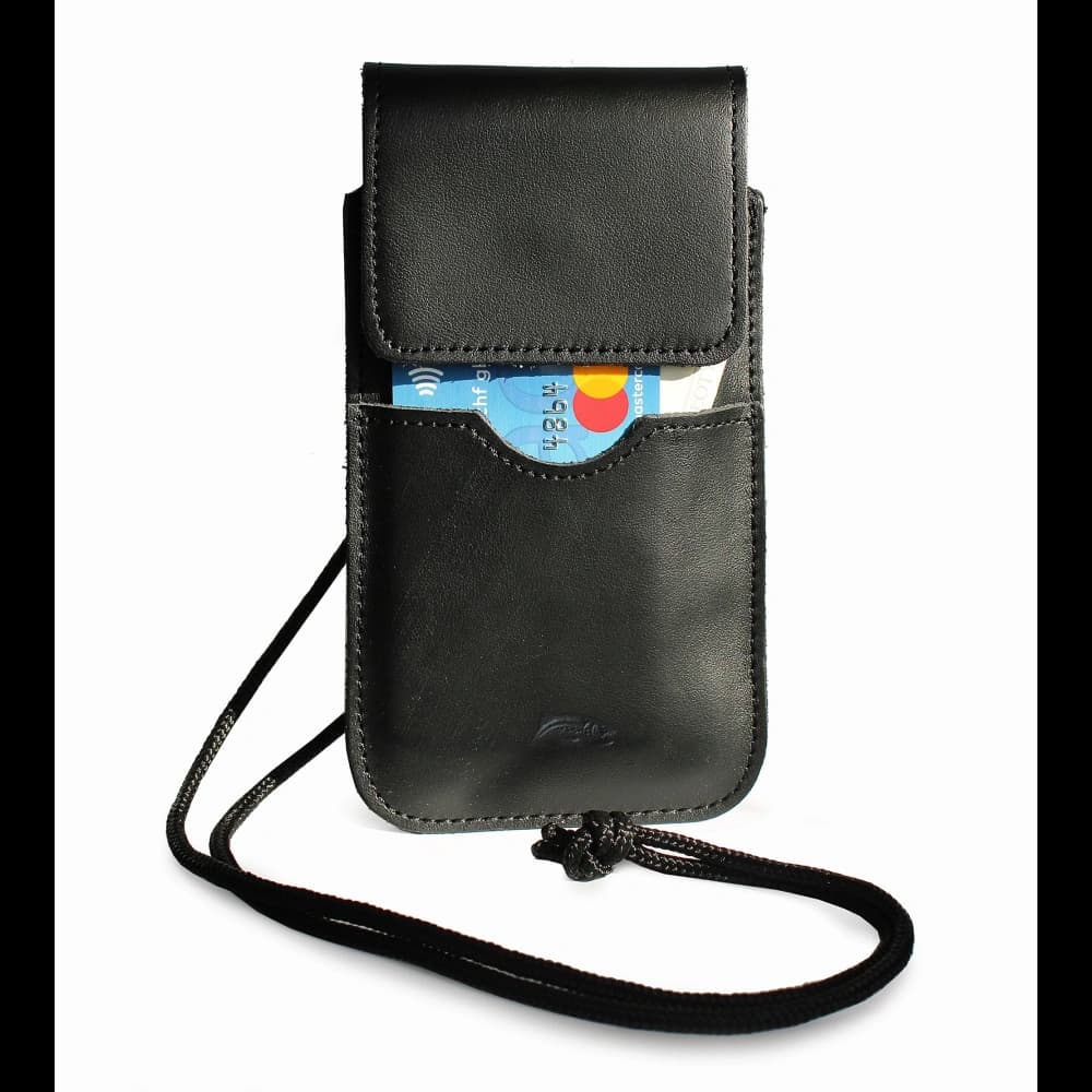 LURESKO Vissa S leather case for neck S 144x71x9mm - BLACK - 2