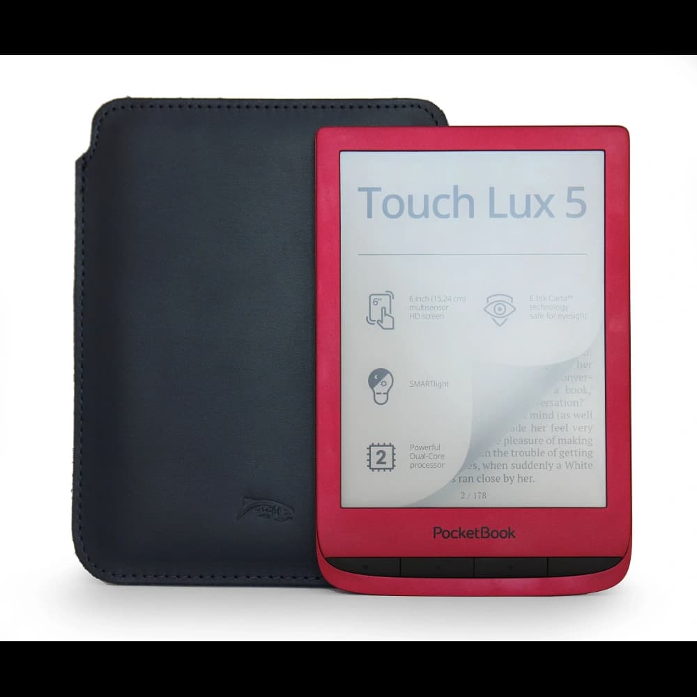 LURESKO MASTER S leather case for ebook 162x113x9mm (smooth navy blue) - 5