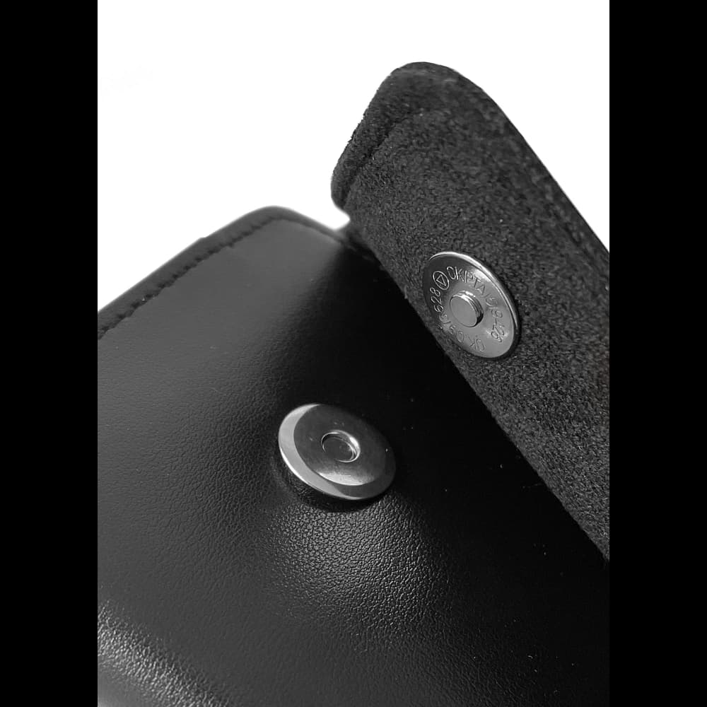 LURESKO SUNNE XXL Lederholster für Gürtel 170x85x12 (flacher Magnet) (schwarz glattes Material mit schwarzem Faden) - 13