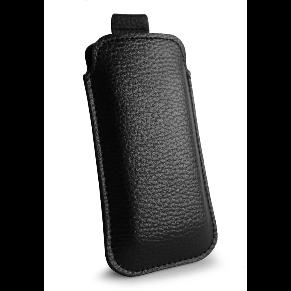 LURESKO SLEEVE XS Leder-Schutzhülle für kleine Telefone / Feature-Telefone 119mm x 53mm (schwarz) - 2