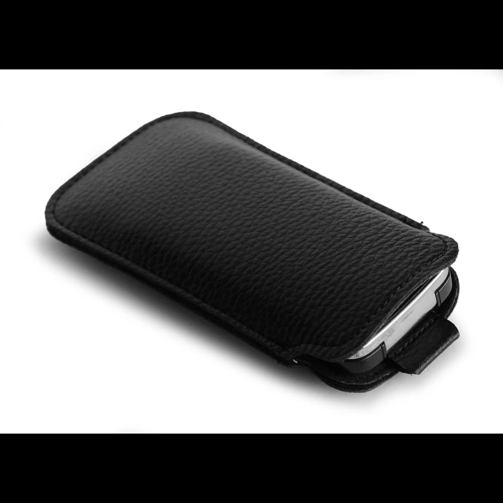LURESKO SLEEVE XS Leder-Schutzhülle für kleine Telefone / Feature-Telefone 119mm x 53mm (schwarz) - 4