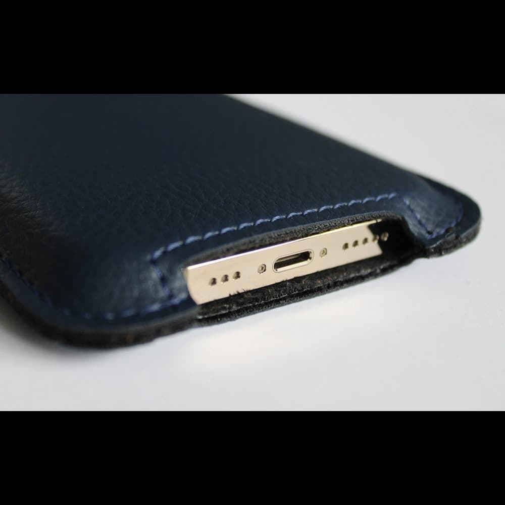 LURESKO LILNER XXL leather slipcase for phone ECO (blue) - 3