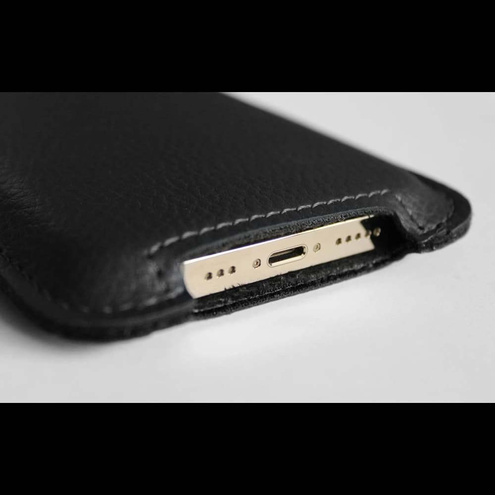 LURESKO LILNER XXL leather slipcase for phone ECO (black) - 3