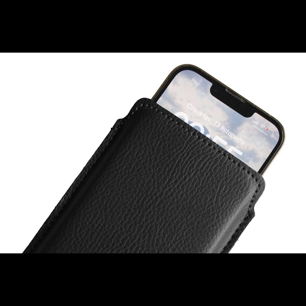 LURESKO LILNER XXL leather slipcase for phone ECO (black) - 4