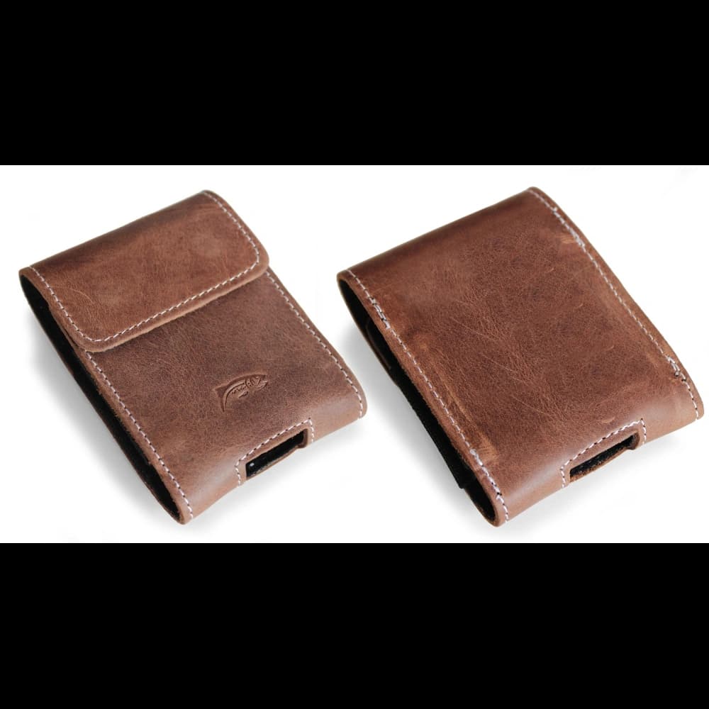 LURESKO FLIP SLEEVE M leather protective case for Samsung Galaxy Z Flip 3/4/5/6 Motorola Razr 50 / 40 Ultra Huawei Pocket (vintage brown with white thread) - 5