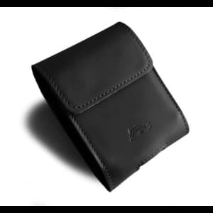 LURESKO HECTOR FLIP M leather neck / belt / loop case for Flip models (black smooth with black thread)