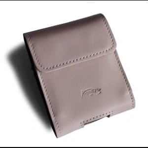 LURESKO HECTOR FLIP M leather neck/belt/belt loop case for Flip models (smooth pink with white thread)