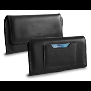 LURESKO ELLA XXL leather protective case for phone - 170x85x12 / for handbag backpack (black)