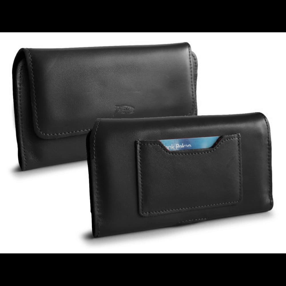 LURESKO ELLA XXL Lederschutzhülle für das Handy - 170x85x12 / für Handtasche Rucksack (schwarz) - 1