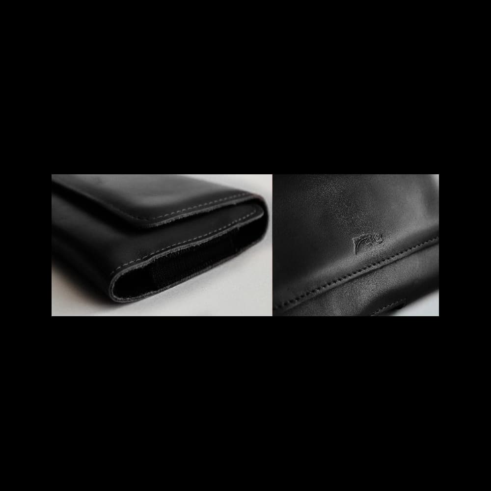 LURESKO ELLA XXL Lederschutzhülle für das Handy - 170x85x12 / für Handtasche Rucksack (schwarz) - 11