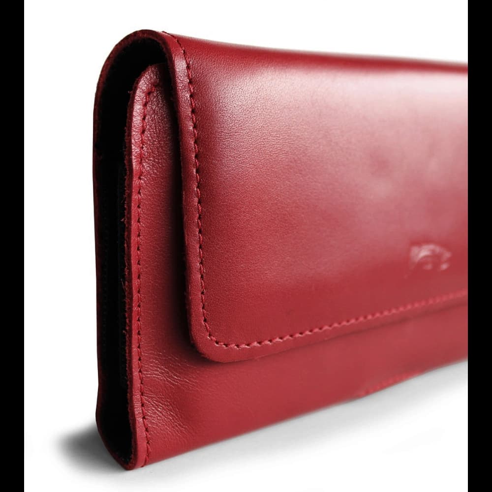 LURESKO ELLA XXL Lederschutzhülle für Telefon - 170x85x12 / für Handtasche Rucksack (rot) - 3