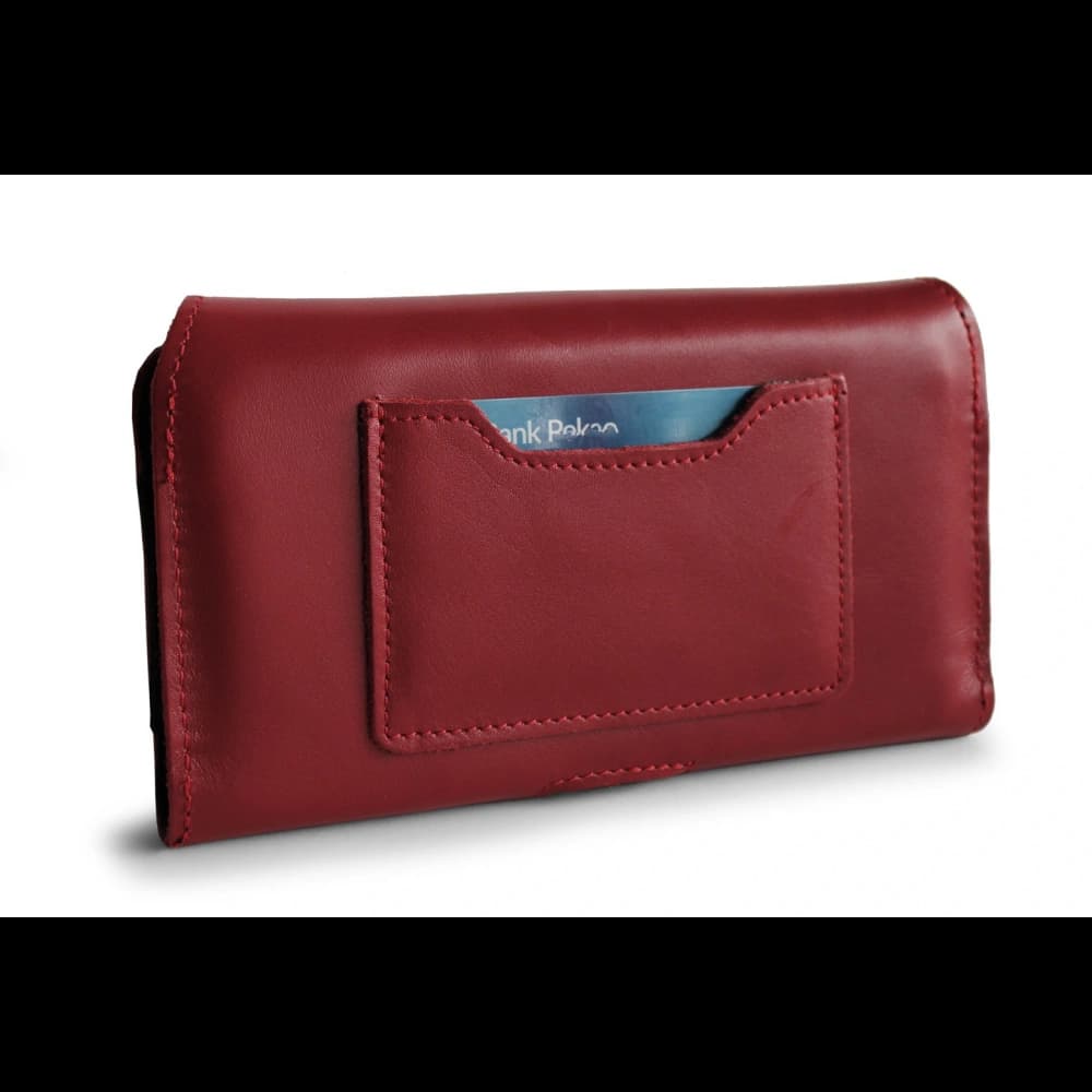 LURESKO ELLA XXL Lederschutzhülle für Telefon - 170x85x12 / für Handtasche Rucksack (rot) - 5