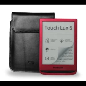 LURESKO CLAYER S leather case for ebook 162x113x9mm (magnet) (black smooth with black thread)