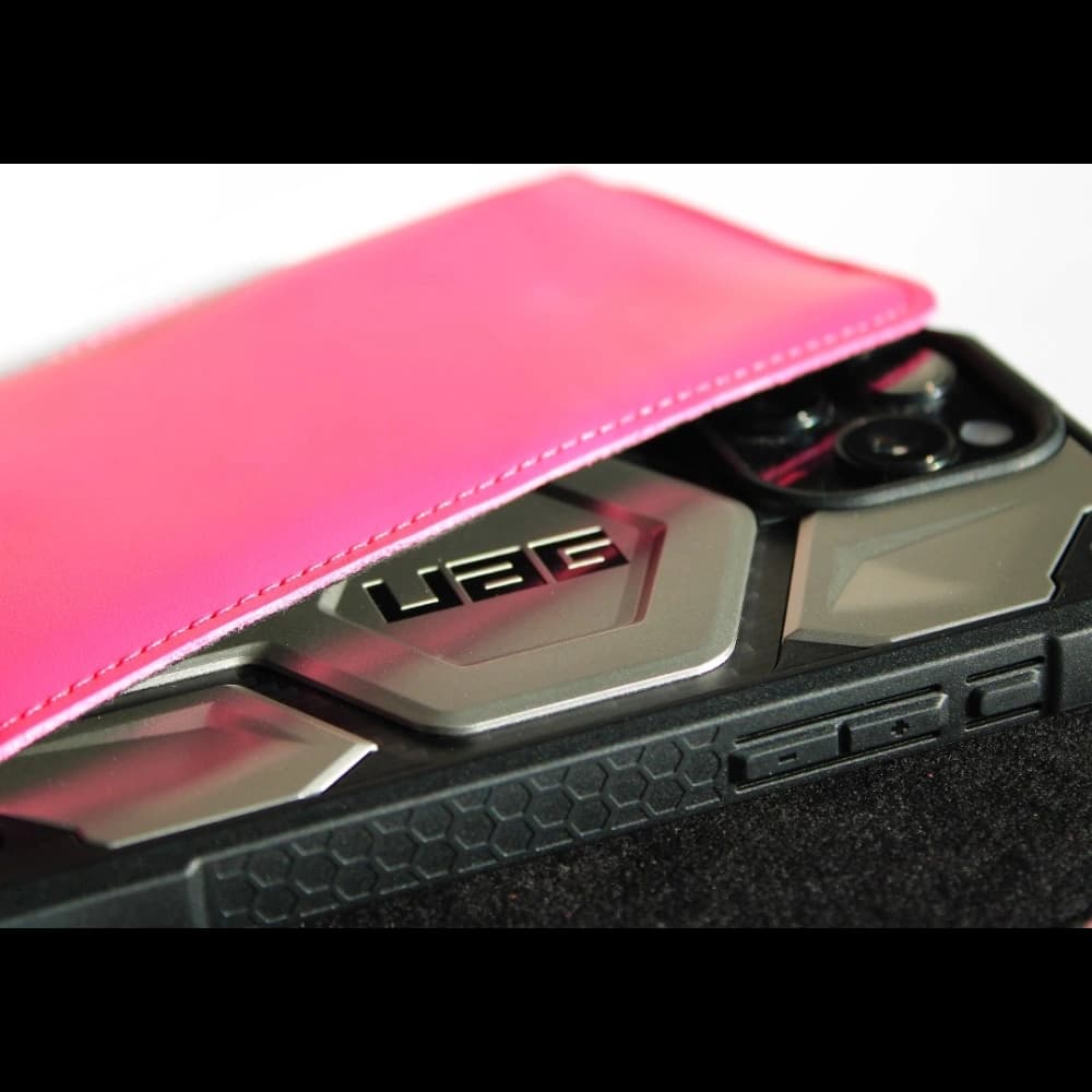 LURESKO ELLA XXL Leder-Schutzhülle für Handy - 170x85x12 / für Handtasche Rucksack (rosa) - 14