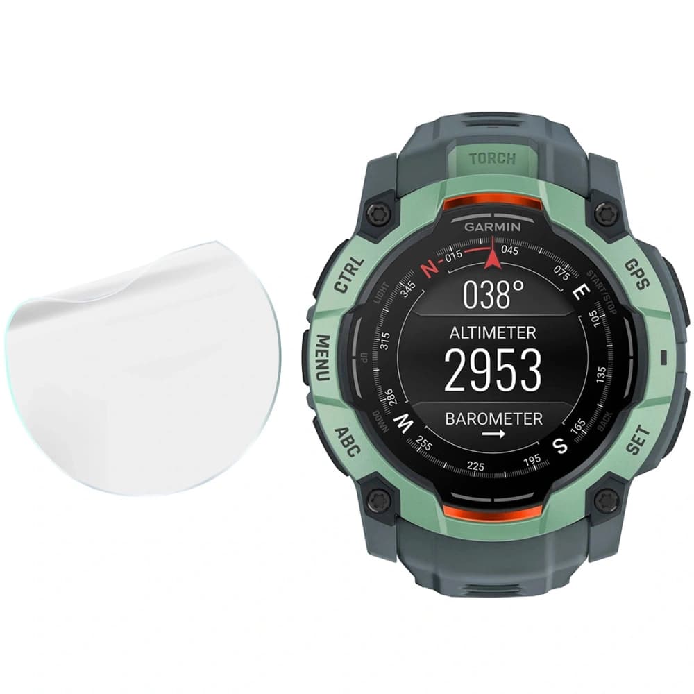 Bizon Glass Watch Hydrogel Garmin Instinct 3 45 mm [2 PACK] - 4
