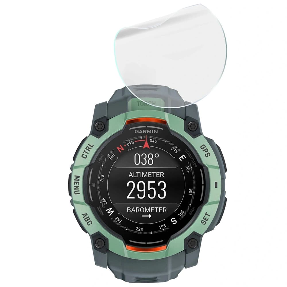 Bizon Glass Watch Hydrogel Garmin Instinct 3 45 mm [2 PACK] - 5