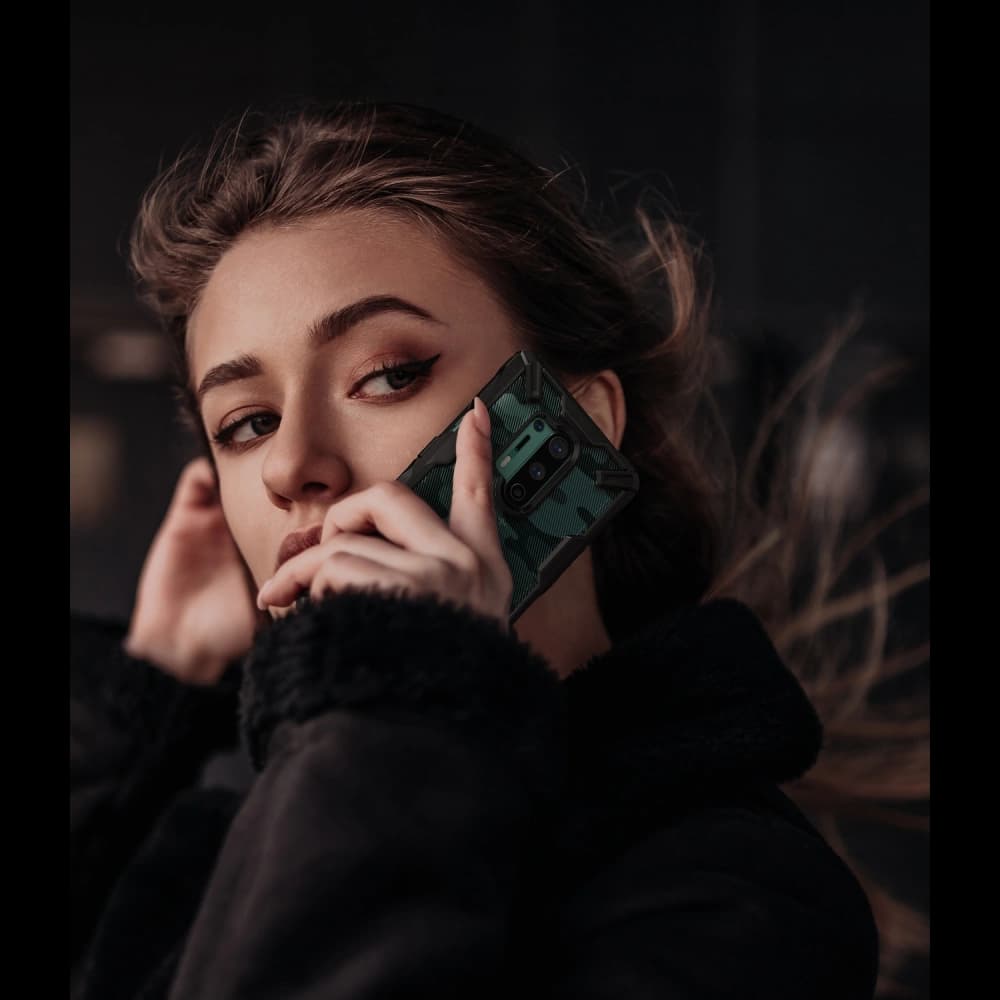 Etui Ringke Fusion-X OnePlus 8 Pro Camo (Moro) Negru - 4