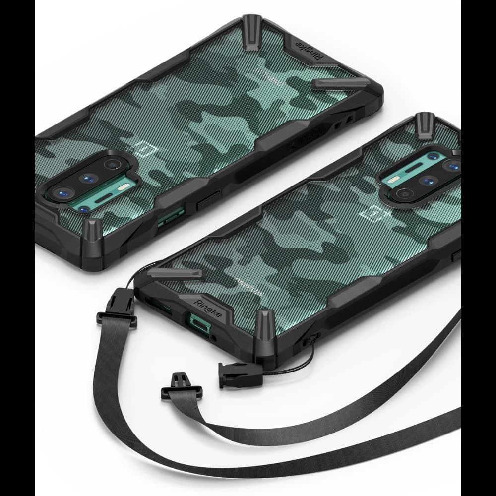 Etui Ringke Fusion-X OnePlus 8 Pro Camo (Moro) Negru - 7
