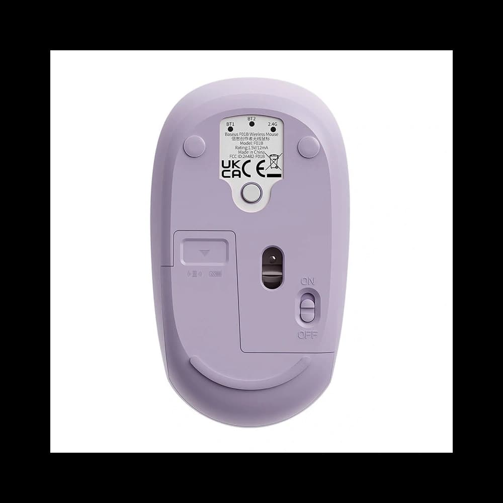 Bezprzewodowa myszka Baseus F01B Tri-Mode 2.4G BT 5.0 1600 DPI (fioletowa) - 3