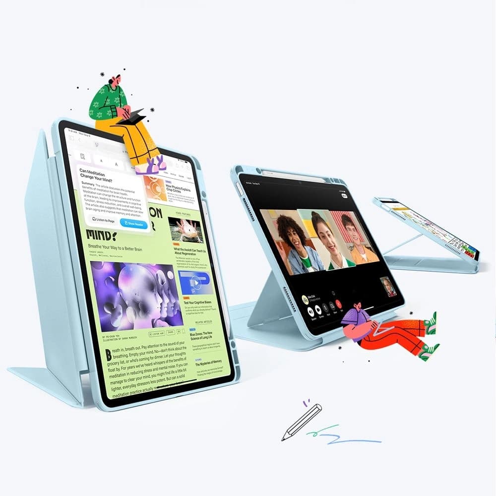 ESR Flip Hybrid Apple iPad Air 13" 2024 (6 gen) / 13" 2025 (7 gen) Albastru Cerului - 2