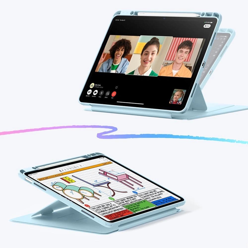 ESR Flip Hybrid Apple iPad Air 13" 2024 (6 gen) / 13" 2025 (7 gen) Albastru Cerului - 3