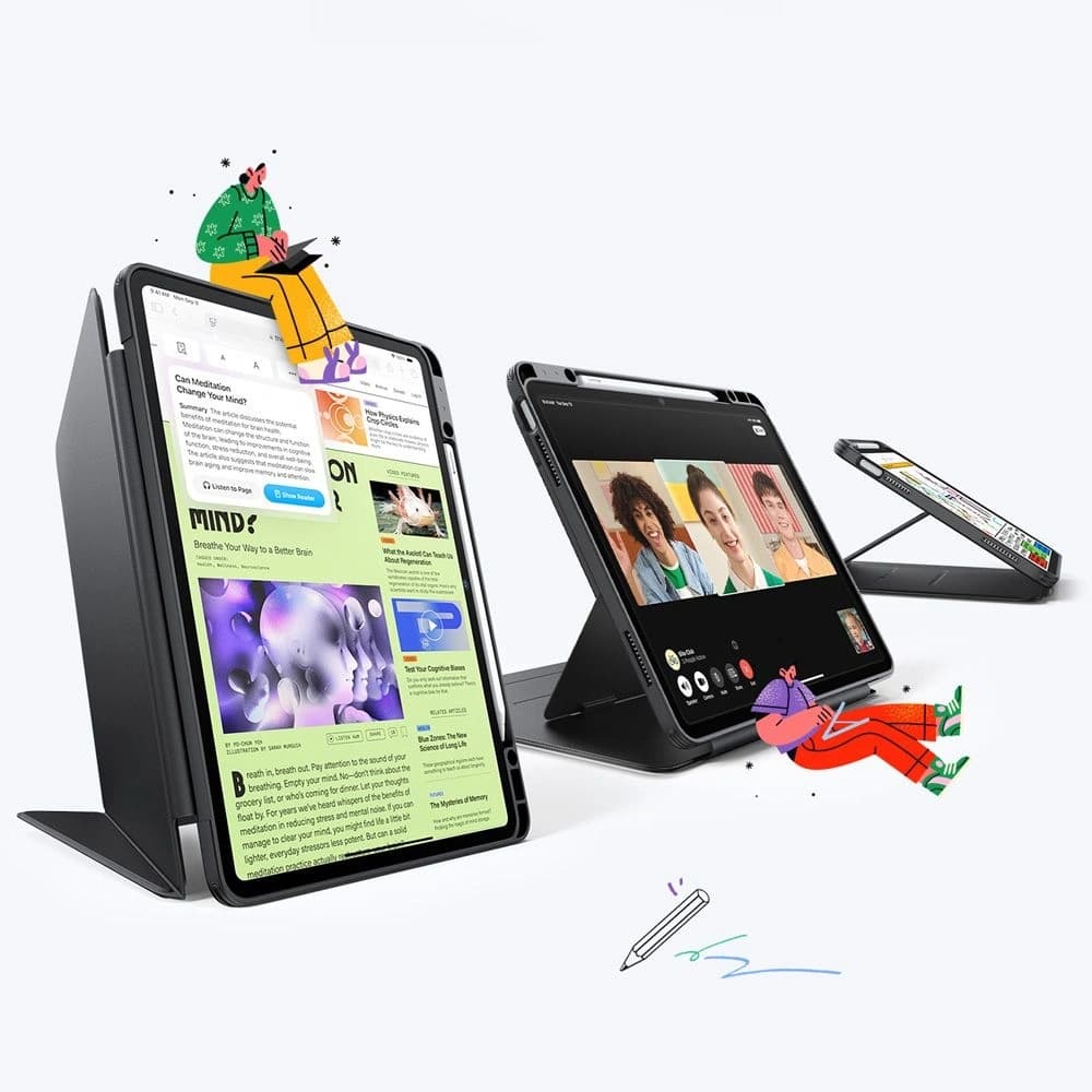 ESR Flip Hybrid Apple iPad Air 13" 2024 (6. generáció) / 13" 2025 (7. generáció) Fekete - 2