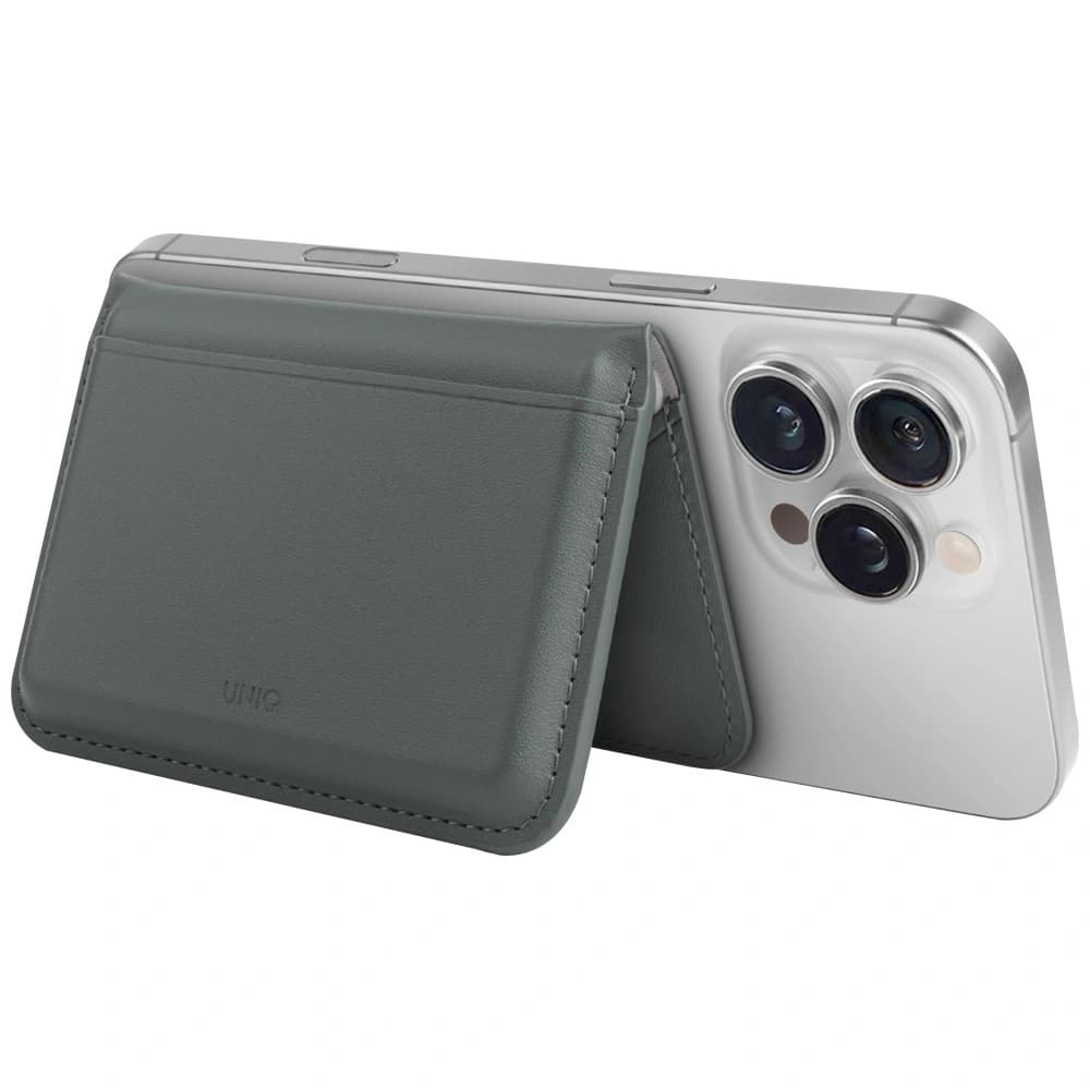 UNIQ Lyden DS magnetic RFID wallet phone stand green - 3