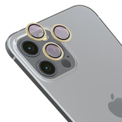 Bizon üveg Snap lencse Apple iPhone 12 Pro / 11 Pro / 11 Pro Max arany keret