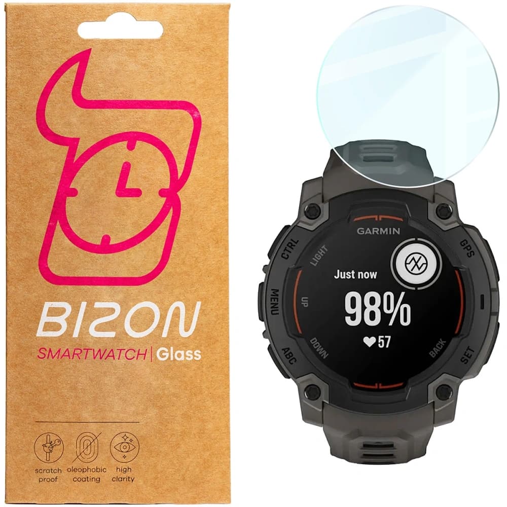 Bizon Glass Watch Clear Garmin Instinct E 45 mm - 1