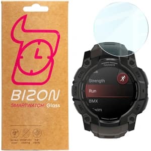 Bizon Glass Watch Clear Garmin Instinct 3 50 mm