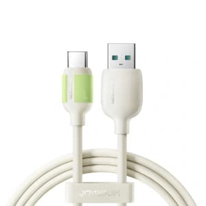 Joyroom S-A53 3A USB-A / USB-C kábel fluoreszkáló végű 1,2 m bézs színben