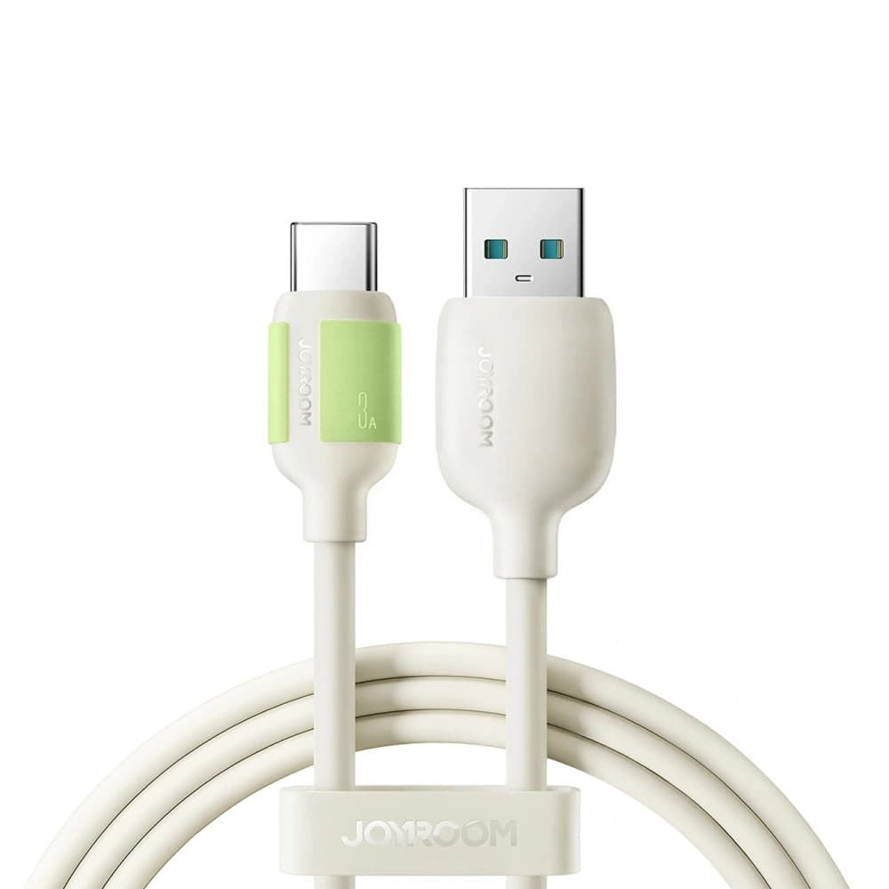 Joyroom S-A53 3A USB-A / USB-C kabel s fluoreskujícím hrotem 2m béžový - 1