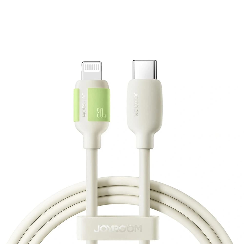 Joyroom S-A53 30W USB-C / Lightning cable with fluorescent tip 2m beige - 1
