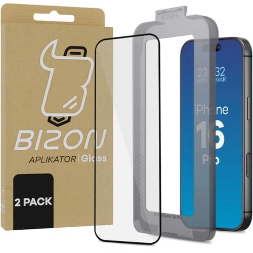 Bizon Glass Aplikator Apple iPhone 16 Pro [2 PACK]