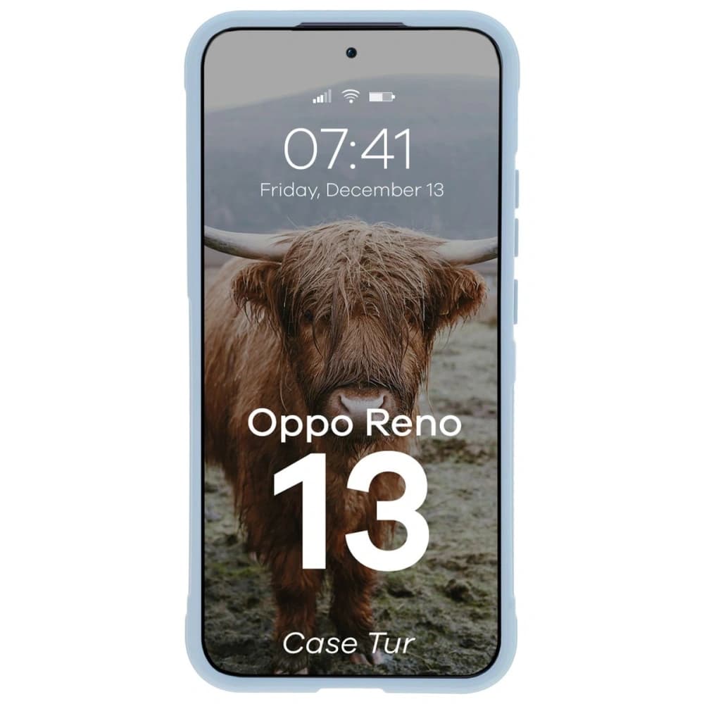 Bizon Caz Tur Oppo Reno13 albastru deschis - 5