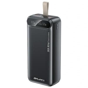 AWEI PA-12 30000mAh 22,5W Powerbank schwarz