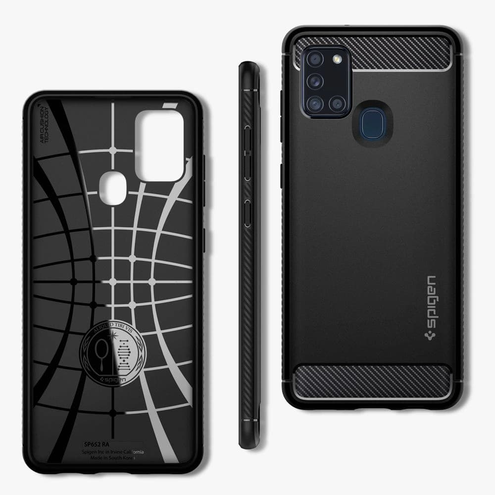Etui Spigen Rugged Armor Samsung Galaxy A21s Negru Mat - 2