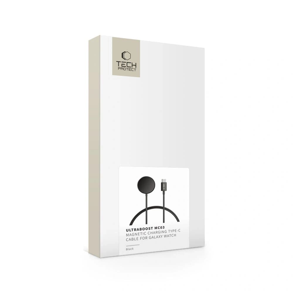 Kabel pro nabíjení Tech-Protect MC03 Ultraboost Magnetický nabíjecí USB-C kabel 100 cm Samsung Galaxy Watch Černý - 3