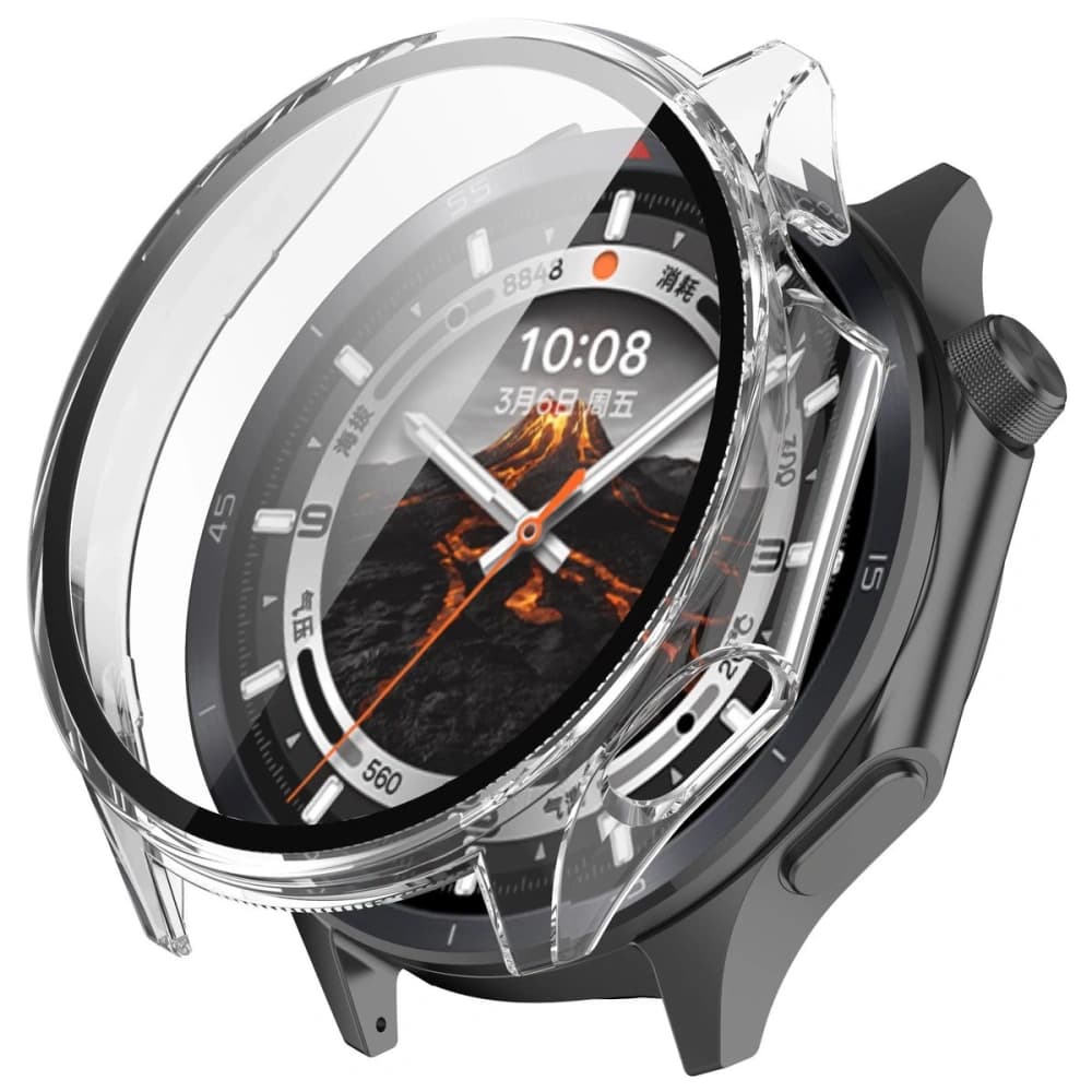 Etui mit Glas für die Uhr Bizon Case+Glass Watch für OnePlus Watch 3 / Oppo Watch X2 transparent - 4