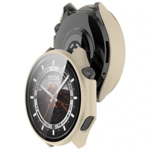 Bizon Case+Glass Uhr OnePlus Watch 3 / Oppo Watch X2 beige